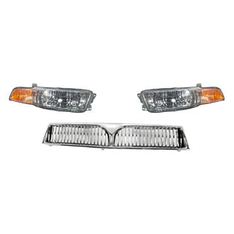 Alzare® - 3-Piece Kit (Driver and Passenger Side Headlights, Grille) (Standard Line)
