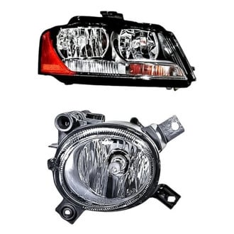 Alzare® - 2-Piece Kit (Passenger Side Headlight, Passenger Side Fog Light) (Standard Line)