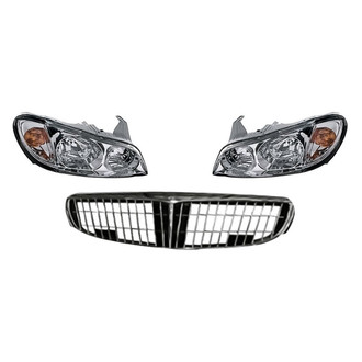 Alzare® - 3-Piece Kit (Driver and Passenger Side Headlights, Grille) (Standard Line)