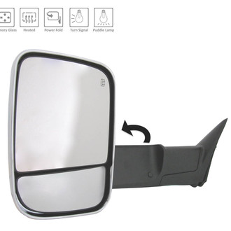Alzare® - Driver Side Power Towing Mirror (Heated, Foldaway) (Standard Line)