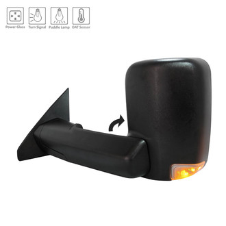 Alzare® - Driver Side Power Towing Mirror (Non-Heated, Foldaway) (Standard Line)