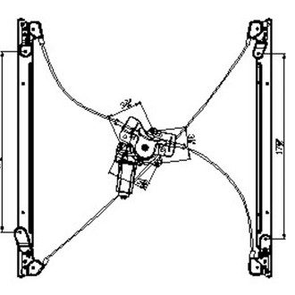 Alzare® - Front Driver Side Power Window Regulator and Motor Assembly