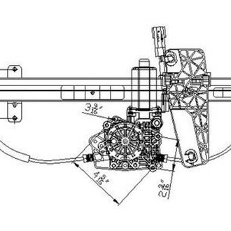Alzare® - Front Passenger Side Power Window Regulator and Motor Assembly