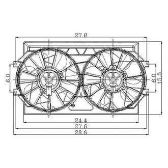 Alzare® CH3115113 - Engine Cooling Fan Assembly
