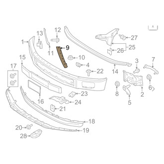 Alzare® - Front Upper Driver Side Bumper Cover Support (Standard Line)