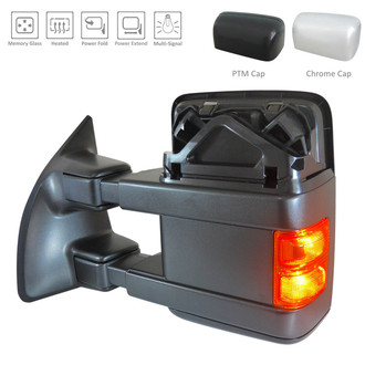 Alzare® - Driver Side Power Towing Mirror (Heated, Foldaway) (Standard Line)