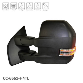 Alzare® - Driver Side Manual Towing Mirror (Heated) (Standard Line)