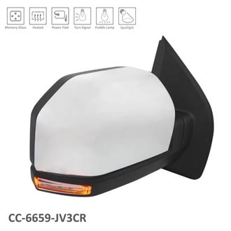 Alzare® - Passenger Side Power View Mirror (Heated, Foldaway) (Standard Line)