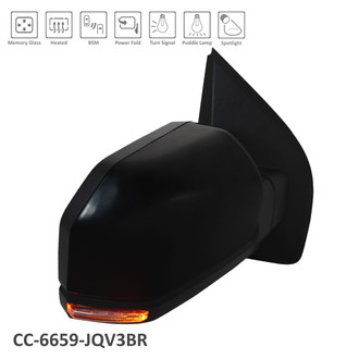 Alzare® - Passenger Side Power View Mirror (Heated, Foldaway) (Standard Line)