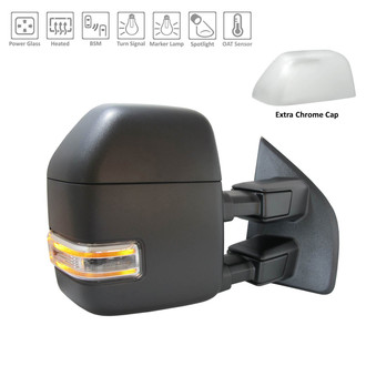 Alzare® - Passenger Side Power Towing Mirror (Heated, Foldaway) (Standard Line)