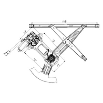 Alzare® - Front Passenger Side Power Window Regulator and Motor Assembly