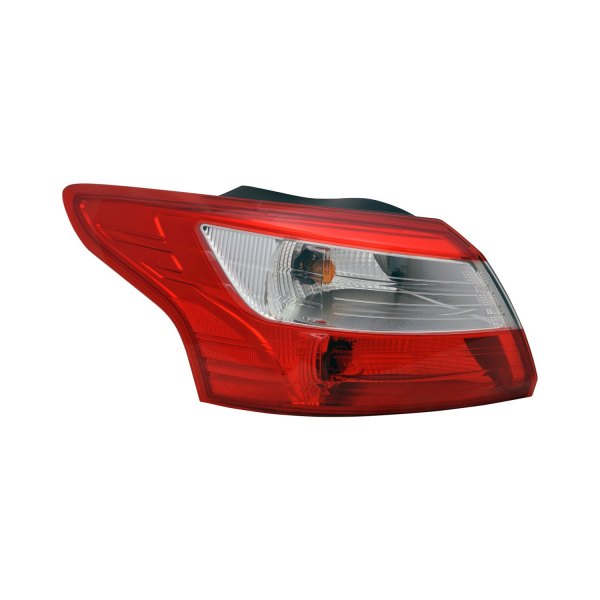 Alzare® - Driver Side Outer Replacement Tail Light Lens and Housing, Ford Focus