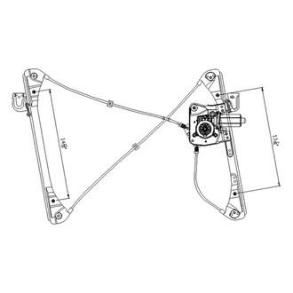 Alzare® - Front Driver Side Power Window Regulator and Motor Assembly