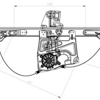 Alzare® - Front Driver Side Power Window Regulator and Motor Assembly