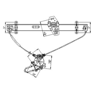 Alzare® HO1351127 - Front Passenger Side Power Window Regulator and Motor Assembly