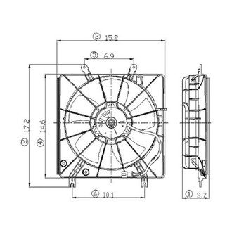 Alzare® - Driver Side Engine Cooling Fan Assembly