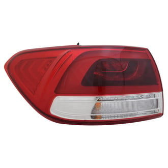 Alzare® KI2804120 - Driver Side Outer Replacement Tail Light (Standard Line)