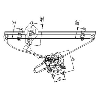 Alzare® - Front Driver Side Power Window Regulator and Motor Assembly