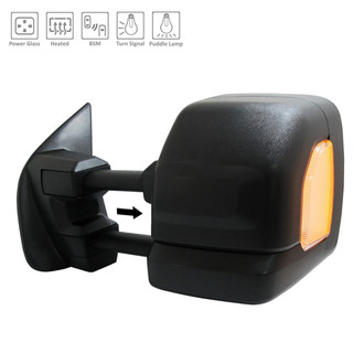 Alzare® - Driver Side Power Towing Mirror (Heated, Foldaway) (Standard Line)