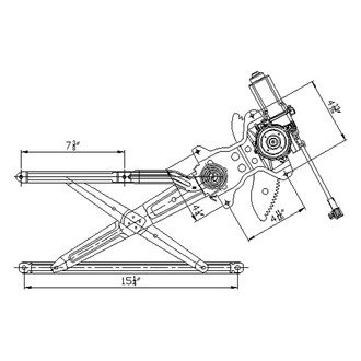 Alzare® - Front Driver Side Power Window Regulator and Motor Assembly