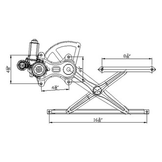 Alzare® - Front Passenger Side Power Window Regulator and Motor Assembly