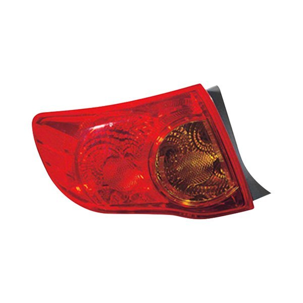 Alzare® - Driver Side Outer Replacement Tail Light Lens and Housing, Toyota Corolla