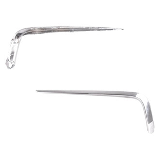 Alzare® - Front Driver and Passenger Side Bumper Cover Molding Set (CAPA Certified)