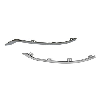 Alzare® - Rear Driver and Passenger Side Bumper Molding Strip Set (Standard Line)