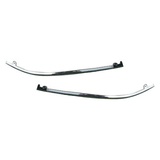 Alzare® - Front Driver and Passenger Side Bumper Cover Molding Set (Standard Line)
