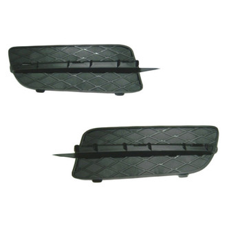 Alzare® - Front Driver and Passenger Side Bumper Cover Lower Trim Panel Set (Standard Line)