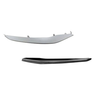 Alzare® - Front Lower Driver and Passenger Side Bumper Cover Grille Molding Set (Standard Line)