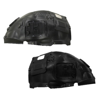 Alzare® - Front Driver and Passenger Side Fender Liner Front Section Set (CAPA Certified)