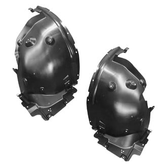 Alzare® - Front Rearward Driver and Passenger Side Fender Liner Rear Section Set (CAPA Certified)
