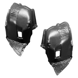 Alzare® - Front Driver and Passenger Side Fender Liner Front Section Set (CAPA Certified)
