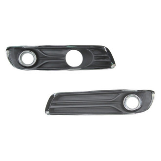Alzare® - Front Driver and Passenger Side Fog Light Bezel Set (Standard Line)