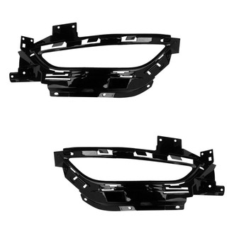Alzare® - Front Driver and Passenger Side Fog Light Bezel Set (Standard Line)