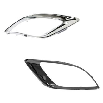 Alzare® - Front Driver and Passenger Side Fog Light Trim Set (CAPA Certified)