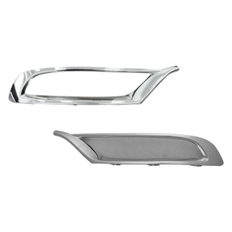 Alzare® - Front Driver and Passenger Side Fog Light Trim Set (CAPA Certified)