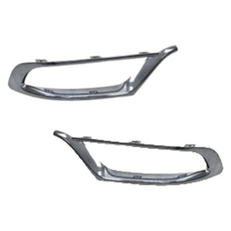Alzare® - Front Driver and Passenger Side Fog Light Trim Set (CAPA Certified)