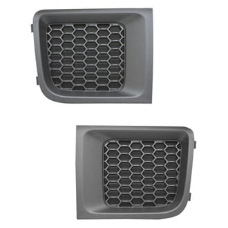 Alzare® - Front Outer Driver and Passenger Side Bumper Grille Insert Set (Standard Line)