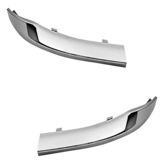 Alzare® - Front Lower Outer Driver and Passenger Side Bumper Cover Molding Set (Standard Line)