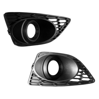 Alzare® - Front Driver and Passenger Side Fog Light Bezel Set (Standard Line)