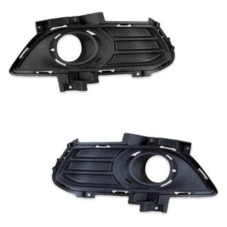 Alzare® - Front Driver and Passenger Side Fog Light Bezel Set (Standard Line)