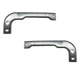 Alzare® - Front Upper Outer Driver and Passenger Side Bumper Cover Support Set (Standard Line)