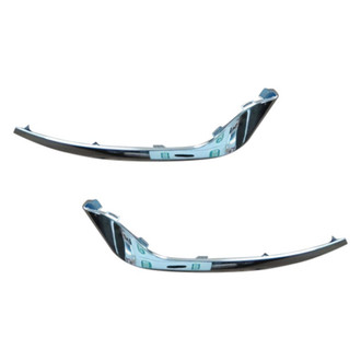 Alzare® - Front Driver and Passenger Side Bumper Cover Molding Set (Standard Line)