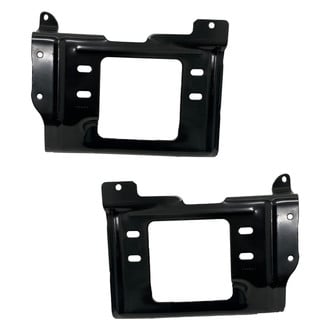 Alzare® - Front Driver and Passenger Side Bumper Mounting Plate Set (CAPA Certified)