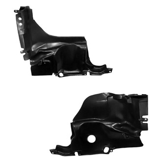 Alzare® - Front Lower Driver and Passenger Side Fender Splash Shield Lower Section Set (Standard Line)