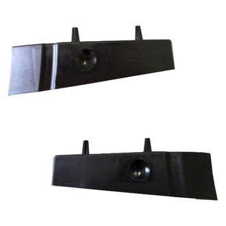 Alzare® - Front Outer Driver and Passenger Side Bumper Cover Support Set (CAPA Certified)