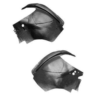 Alzare® - Front Rearward Driver and Passenger Side Fender Liner Rear Section Set (CAPA Certified)