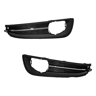 Alzare® - Front Driver and Passenger Side Fog Light Bezel Set (Standard Line)
